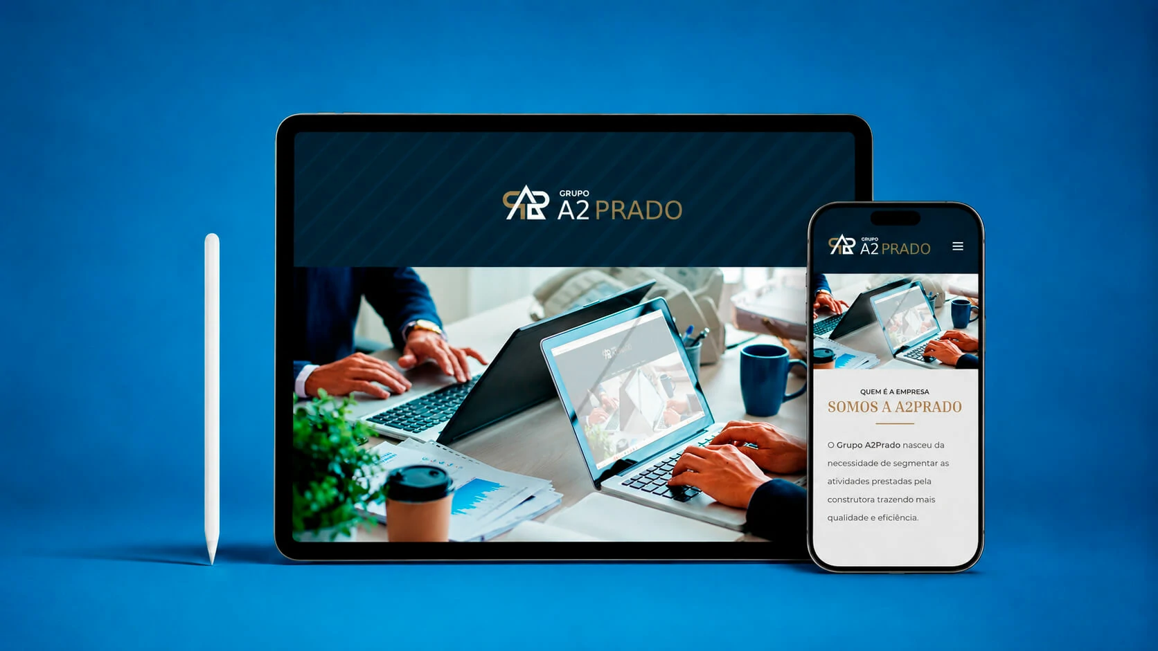 Grupo A2 Prado responsive website on tablet and mobile