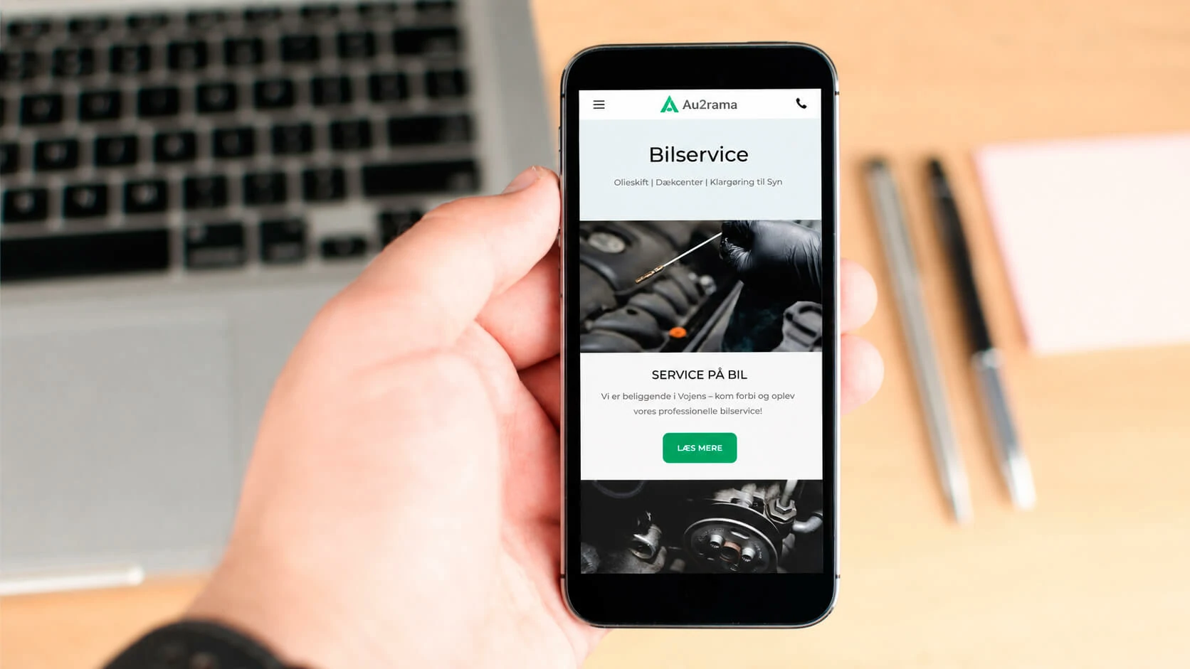 Au2rama mobile car service page