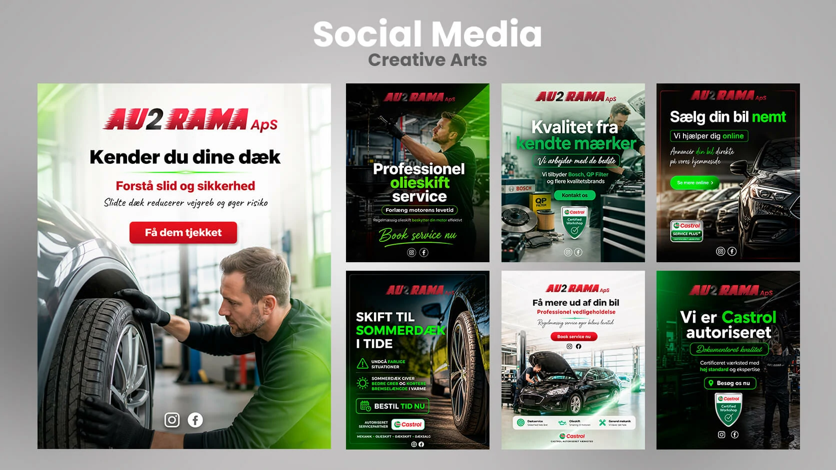 Au2rama social media creative system