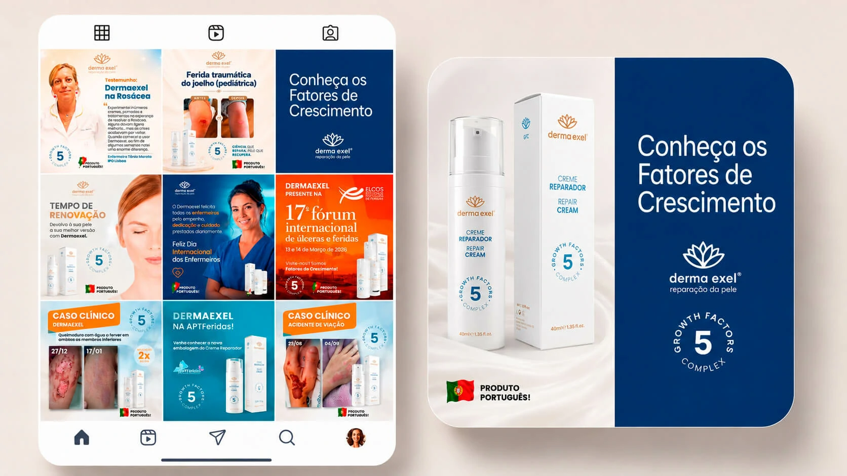 Dermaexel social media visual system