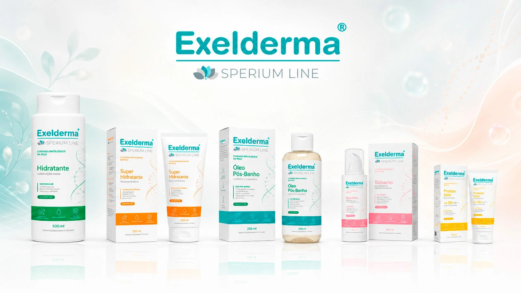 Exelderma Sperium Line oncology-care dermocosmetic packaging concept