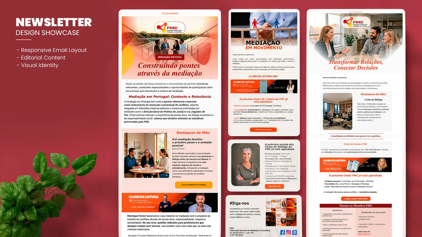 FMC responsive monthly newsletter design showcase