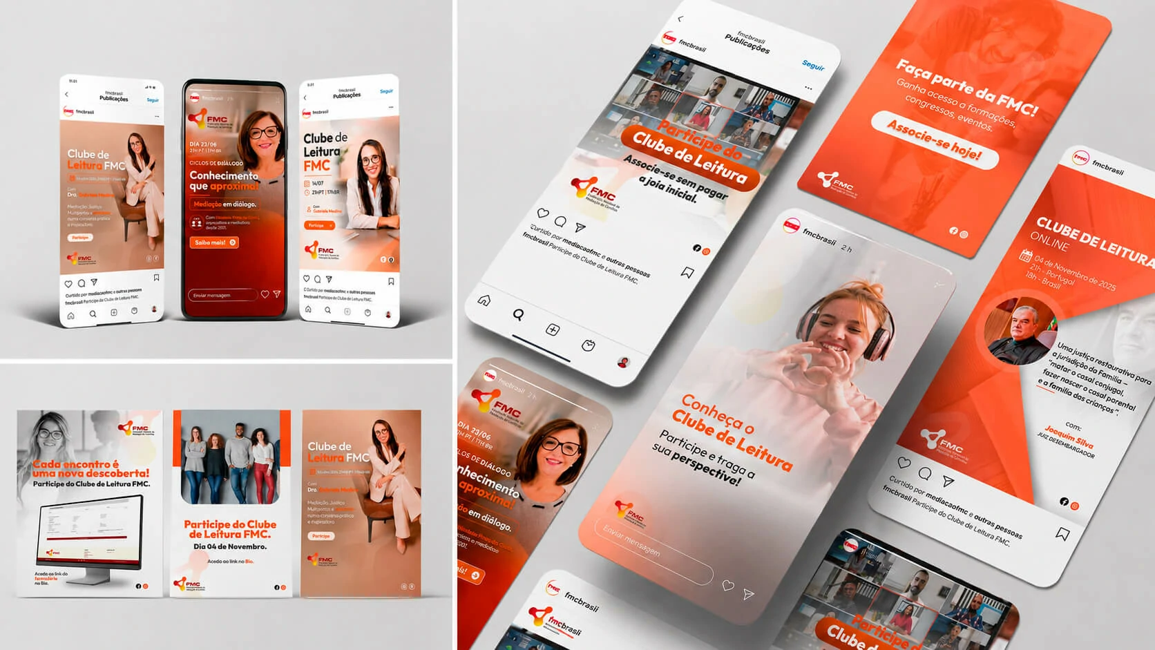 FMC Instagram and Facebook visual communication across posts and stories