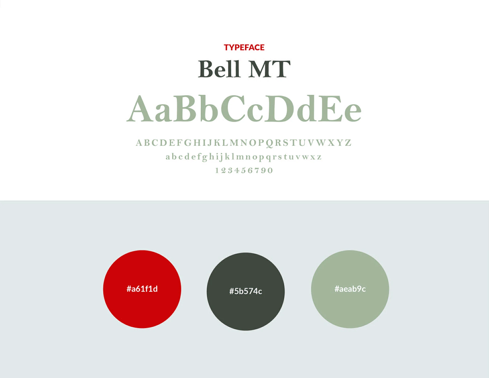 O Viking typeface and colour palette